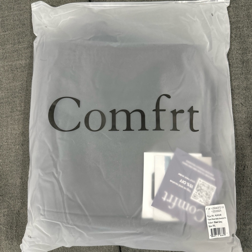 Comfrt travel, essential steel gray sweatpants